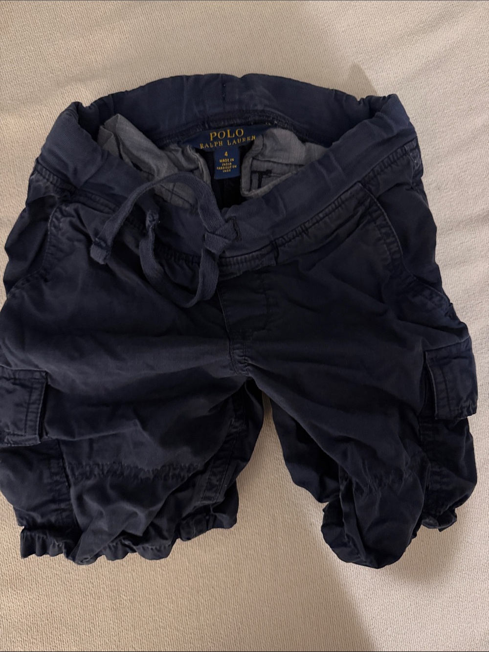 Polo by Ralph Lauren Navy Drawstring Cargo Shorts